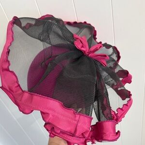 Elegant Black and Pink Women's Hat